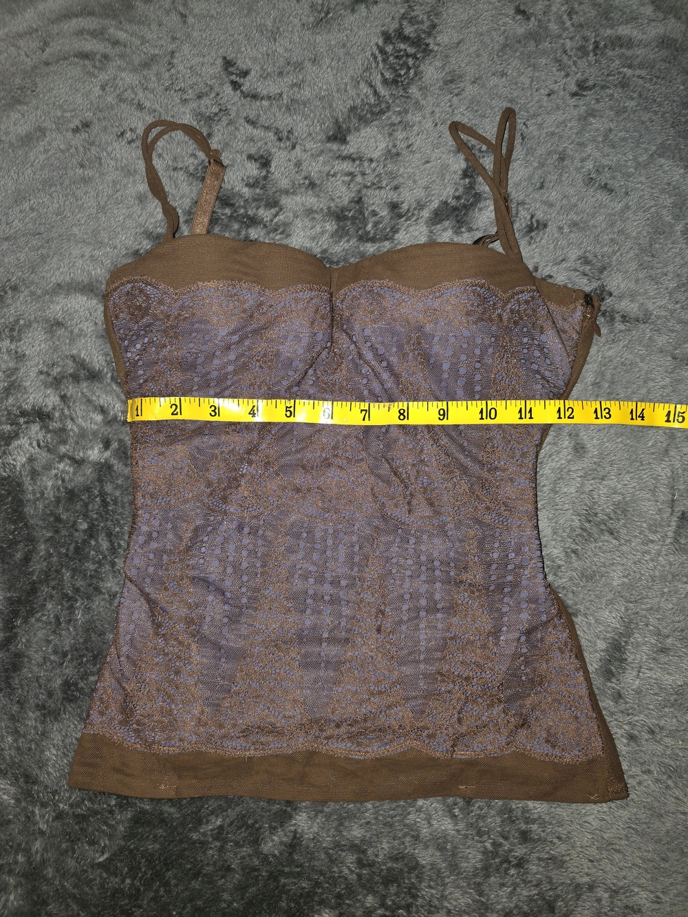 intimissimi Brown Lace-Trim Camisole with Built-In Cups - Picture 5 of 8